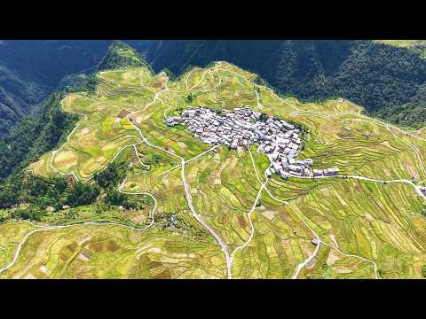 Видео: Таинственная деревня на скале в Гуйчжоу — рай на земле
