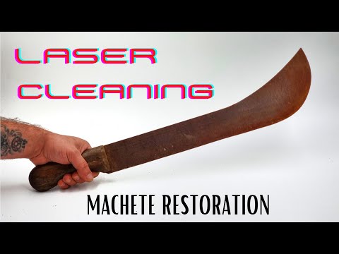 Видео: Реставрация старого испанского мачете с лазерной очисткой