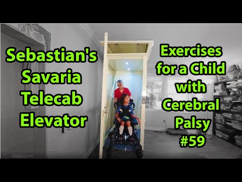 Видео: # 59 Лифт телекаба Savaria Себастьяна: упражнения для ребенка с церебральным параличом