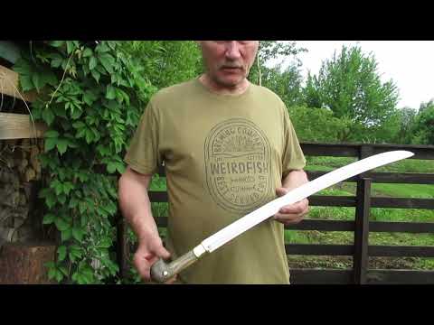 Видео: Шашка Гурда 620 г. для спортивной рубки