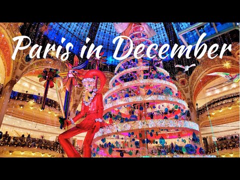 Видео: Париж в декабре. Рождественские ярмарки. Новогодние витрины