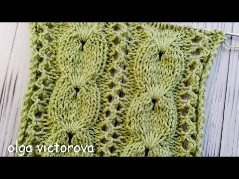Видео: Рельефно-ажурная коса 756 Узоры спицами