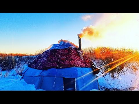 Видео: 3 ДНЯ ОДИН ВДАЛИ ОТ ГОРОДА.МОРОЗ ЕДА НА ПЕЧИ РЫБАЛКА.