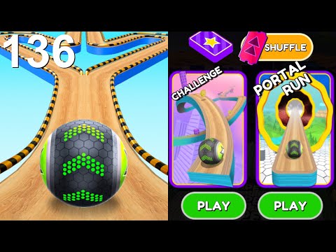 Видео: Скоростной забег Going Balls, смешные фейлы против испытаний, забег через портал, сложные уровни ...