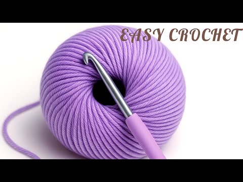 Видео: Красивый узор крючком из слоеного стежка – Идеально подходит для одеял и шалей 💜