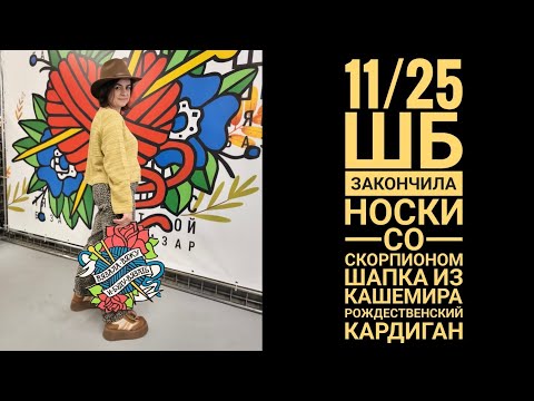 Видео: 11/25 ШБ. Носки со скорпионом. Шапка из кашемира. Рождественский кардиган.