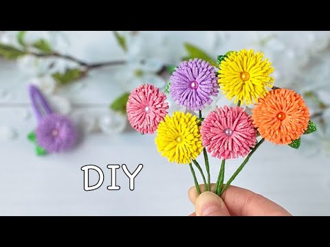 Видео: Пушистые Объёмные Цветы из глиттерного фоамирана / Diy Easy Glitter Foam Flowers / Flores de foami