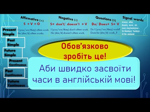 Видео: Як швидко вивчити часи в англійській мові? Як це робила я. Всім раджу.