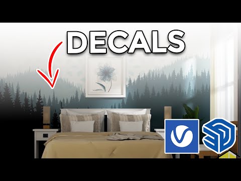 Видео: Как добавить наклейки в Vray для Sketchup и создать классное настенное искусство!