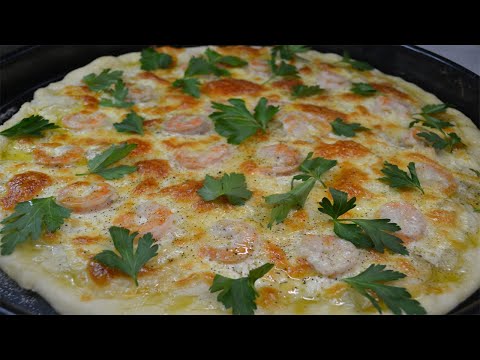 Видео: АРОМАТНАЯ ПИЦЦА на хрустящем тонком тесте с КРЕВЕТКАМИ😋ТАКУЮ ВЫ ТОЧНО НЕ ПРОБОВАЛИ