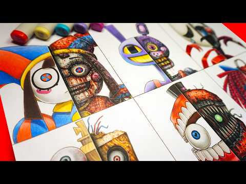 Видео: Художник ужасов рисует УДИВИТЕЛЬНЫЙ ЦИФРОВОЙ ЦИРК в СТРАШНОМ стиле FNAF 🤡 (Five Nights at Freddy's)