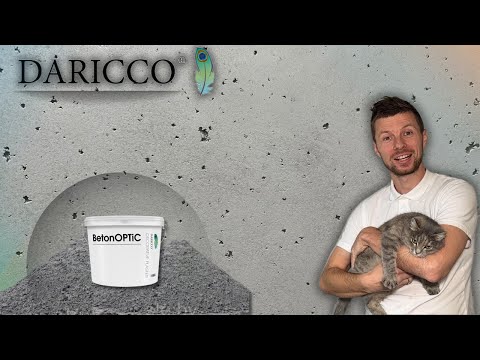 Видео: Гладкий, Одношаровий, БЕТОН. Декоративна штукатурка BETON OPTIC, реальна імітація бетону TM DARICCO