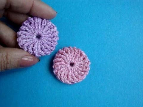 Видео: Колёсико Crochet ring pattern Урок вязания крючком 308 Crochet button