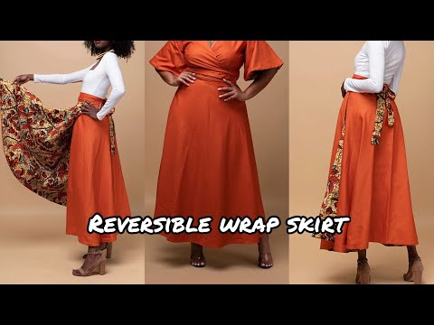 Видео: РУКОВОДСТВО ПО ПОШИВУ ДВУСТОРОННЕЙ ЮБКИ-ЗАПАХА. Как сшить двухцветную юбку-запах с двухсторонним ...