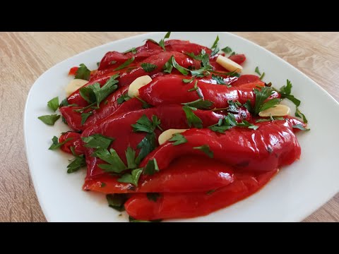Видео: Самый легкий вариант маринованного красного перца