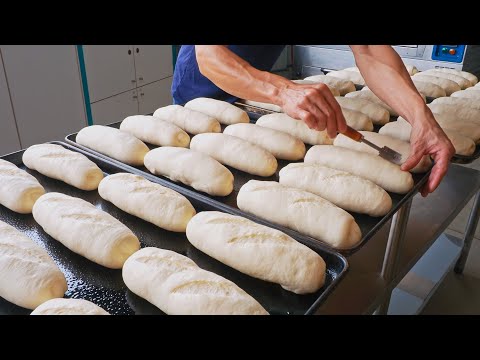 Видео: Ежедневно продается 1000 штук! Популярное приготовление хлеба для сэндвичей