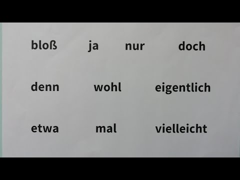 Видео: Модальные частицы в немецком языке. Часть 1. Bloß, denn, etwa, vielleicht, doch...ПРОСТО по-детски!