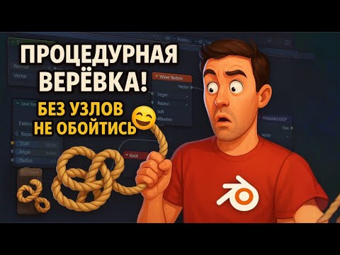 Видео: Как сделать 3D-верёвку за 15 минуты в Blender без моделинга