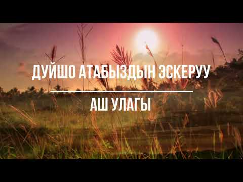 Видео: Дуйшо атабыздын  эскеруу Аш Улагы