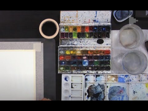 Видео: Художник Николай Солодов. Материалы и инструменты:  кисти, акварельные краски, бумага для акварели