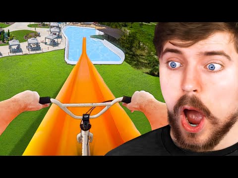 Видео: Безумный Спуск на BMX с Водной Горки!