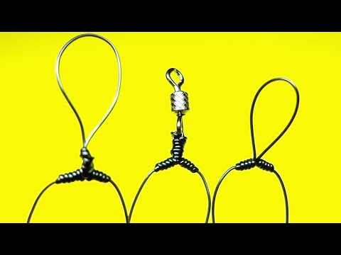 Видео: Топ 3 как привязать поводки чтобы они не путались | как привязать крючок к леске | рыболовные узлы