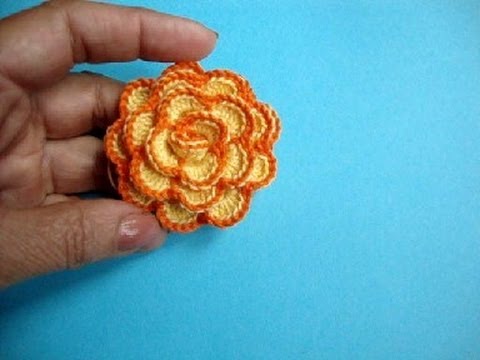 Видео: Вязаные крючком цветы How to crochet flower Урок 33 方法かぎ針編みの花へ