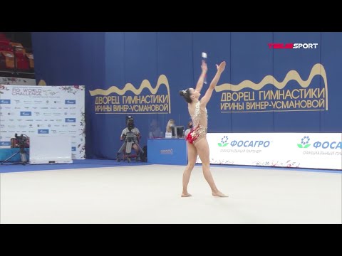 Видео: Лала Крамаренко. Международный Кубок вызова 2021 по художественной гимнастике. Булавы, лента