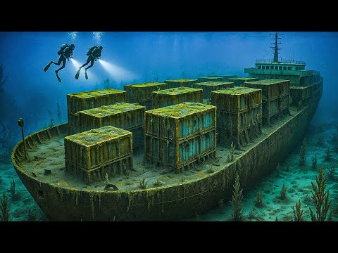 Видео: Пропавшее грузовое судно было загадочным образом обнаружено на дне океана — с нетронутым грузом.