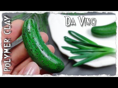 Видео: Огурец из полимерной глины | уроки лепки |  полимерная глина