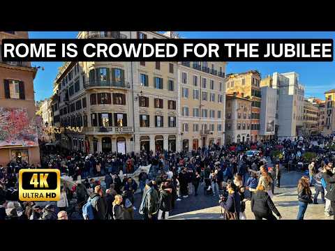 Видео: Рим, Италия: Начало юбилея - Рим прямо сейчас - Пешая экскурсия 4K