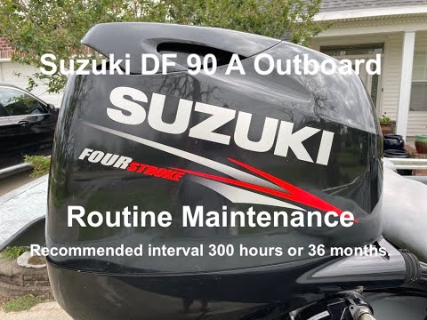 Видео: Подвесной мотор Suzuki DF 90 A, рекомендуемый интервал планового технического обслуживания: 300 ч...