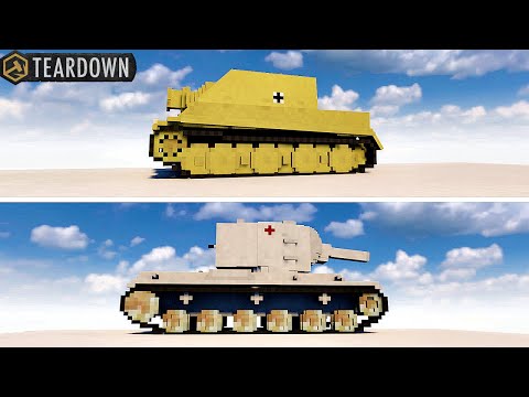 Видео: БИТВА ТАНКОВ КВ 2 vs ТИГР 2 в TEARDOWN