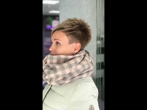 Видео: Салонный креатив. Короткая стрижка подробно.