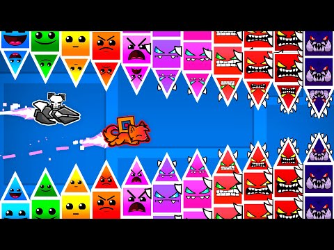 Видео: Гонка на ЛЕСТНИЦЕ СЛОЖНОСТЕЙ в Geometry Dash