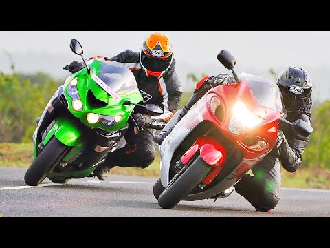 Видео: 😈 Suzuki Hayabusa vs Kawasaki ZX-14R 👿 - Великое Противостояние 🎌!