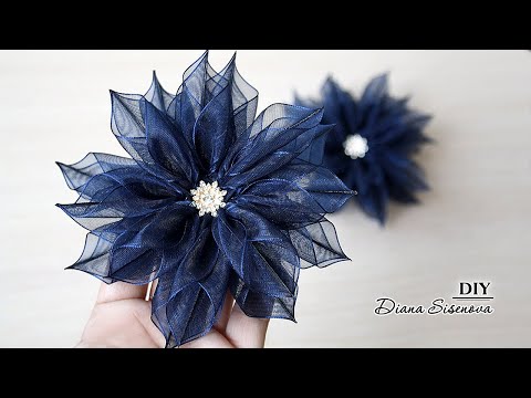 Видео: Резинки для волос из органзы. Канзаши. МК. / DIY. Kanzashi. Scrunchy.