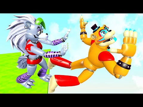 Видео: FNAF SB: Рокси и Фредди Рэгдолл Падения - [GMOD] - Серия 96