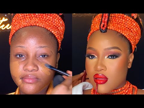 Видео: Урок свадебного макияжа | Нигерийский свадебный макияж