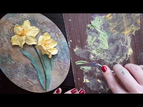 Видео: Нарцисс в технике скульптурная живопись