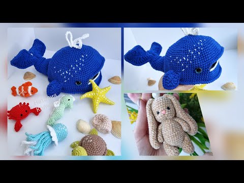 Видео: МК "Развивающая игра "Кого съел кит?"🐳 Много распаковок🧶🧶🧶 Первая игрушка из микровелюра🐇