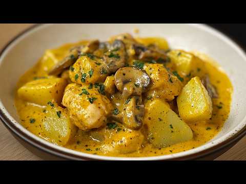 Видео: Самое нежное куриное мясо в кремовом грибном соусе — это наслаждение в каждой ложке!