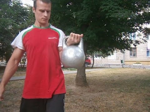 Видео: Рывок гири 16 кг.10 мин.294 подъема.Snatch Gira (KB) 16 kg.294 reps in 10 min.