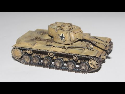 Видео: Покраска модели  трофейного КВ-1 1:72