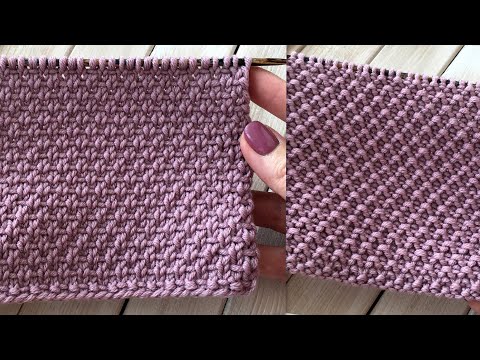 Видео: Плотный двухсторонний узор спицами