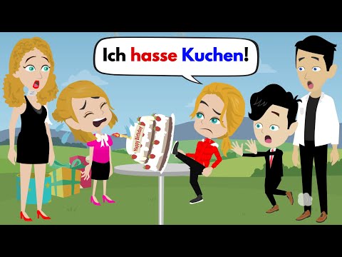 Видео: Сара портит день рождения Норы😲 | Учите немецкий