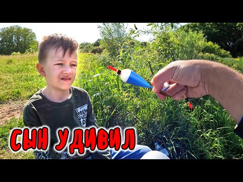 Видео: Сын удивил! Рыбалка на поплавок с сыном, на ВЕЛИКАХ, как в ДЕТСТВЕ! Что может быть лучше? :)