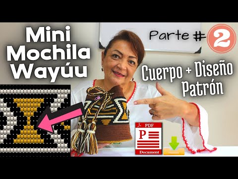 Видео: Мини-рюкзак Wayúu из 4 цветов l Шаг за шагом l Часть № 2 ТЕЛО