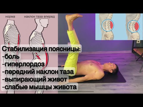 Видео: Стабилизация поясницы полный комплекс