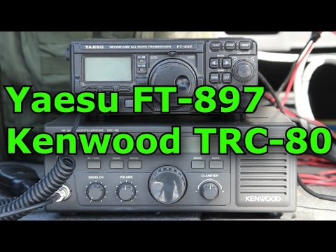 Видео: Сравнение работы радиостанций Kenwood TRC-80 и Yaesu FT-897 в полевых условиях. Радиосвязь.